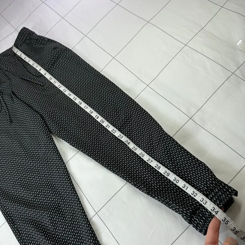 Albion Pants Womens XS Black White Dash Print Jetsetter Jogger Athletic Sporty